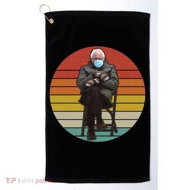 Funny Vintage Bernie Sanders Mitten Meme Golf Towel