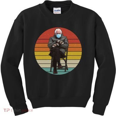 Funny Vintage Bernie Sanders Mitten Meme Kids Sweatshirt