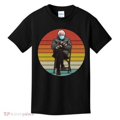 Funny Vintage Bernie Sanders Mitten Meme Kids T-Shirt