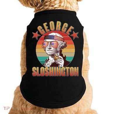 Funny Vintage George Sloshington Doggie Tank
