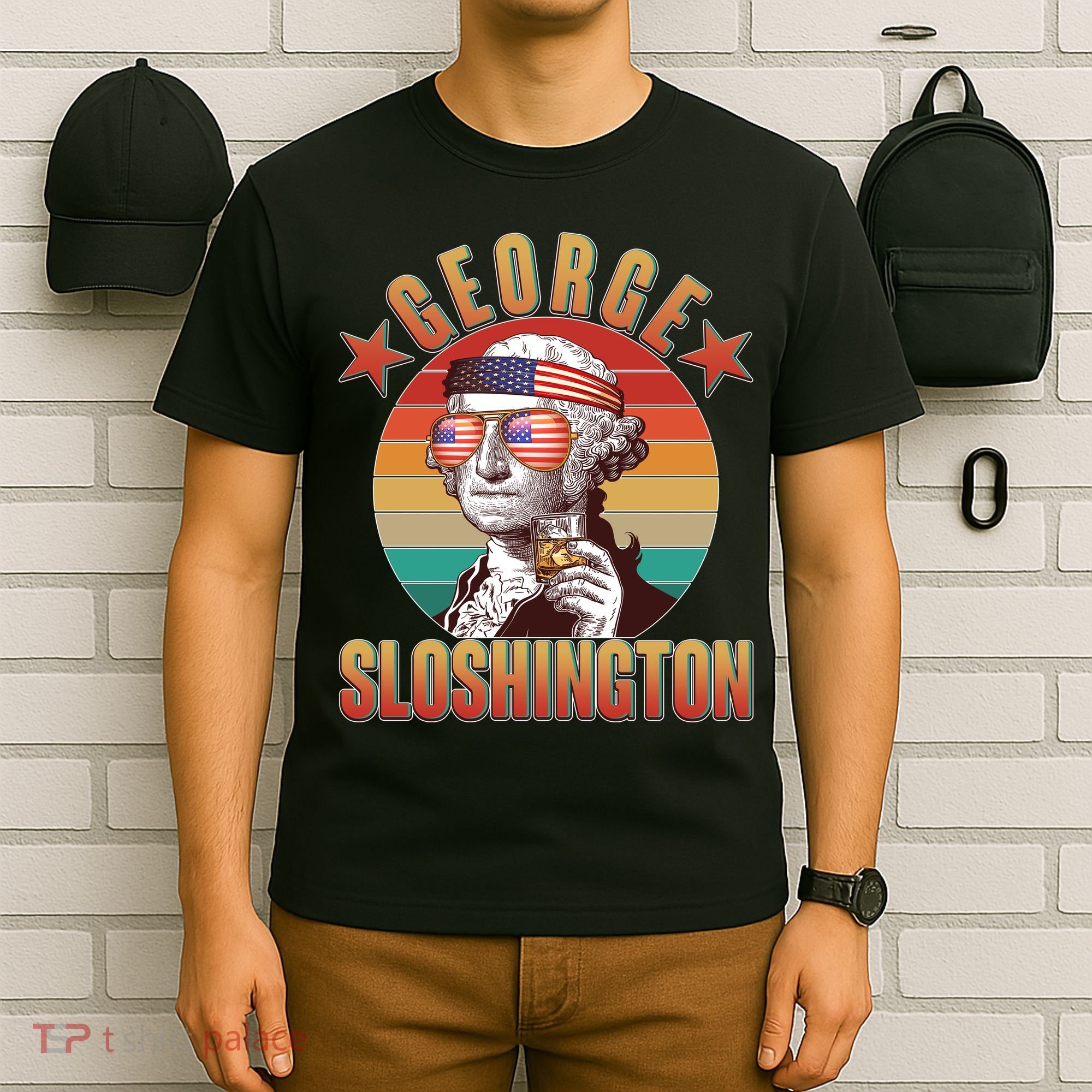 Funny Vintage George Sloshington T-Shirt