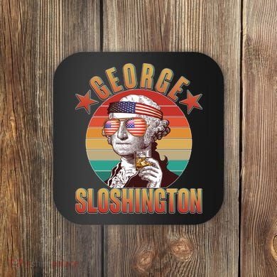 Funny Vintage George Sloshington Coaster