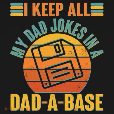 Funny Vintage I Keep All My Dad Jokes In A Dad-A-Base Women's Tri-Blend 3/4-Sleeve Raglan Shirt