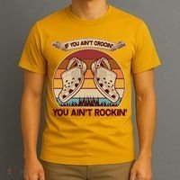 Funny Vintage If You Ain't Crocin' You Ain't Rockin T-Shirt thumb 3