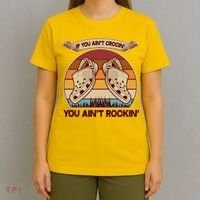 Funny Vintage If You Ain't Crocin' You Ain't Rockin T-Shirt thumb 4