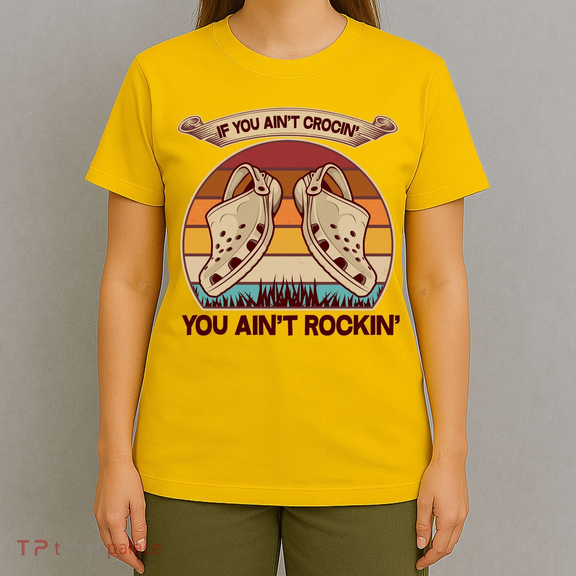 Funny Vintage If You Ain't Crocin' You Ain't Rockin T-Shirt