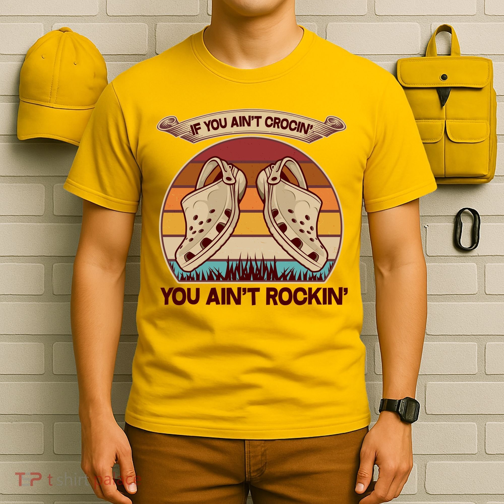 Funny Vintage If You Ain't Crocin' You Ain't Rockin T-Shirt