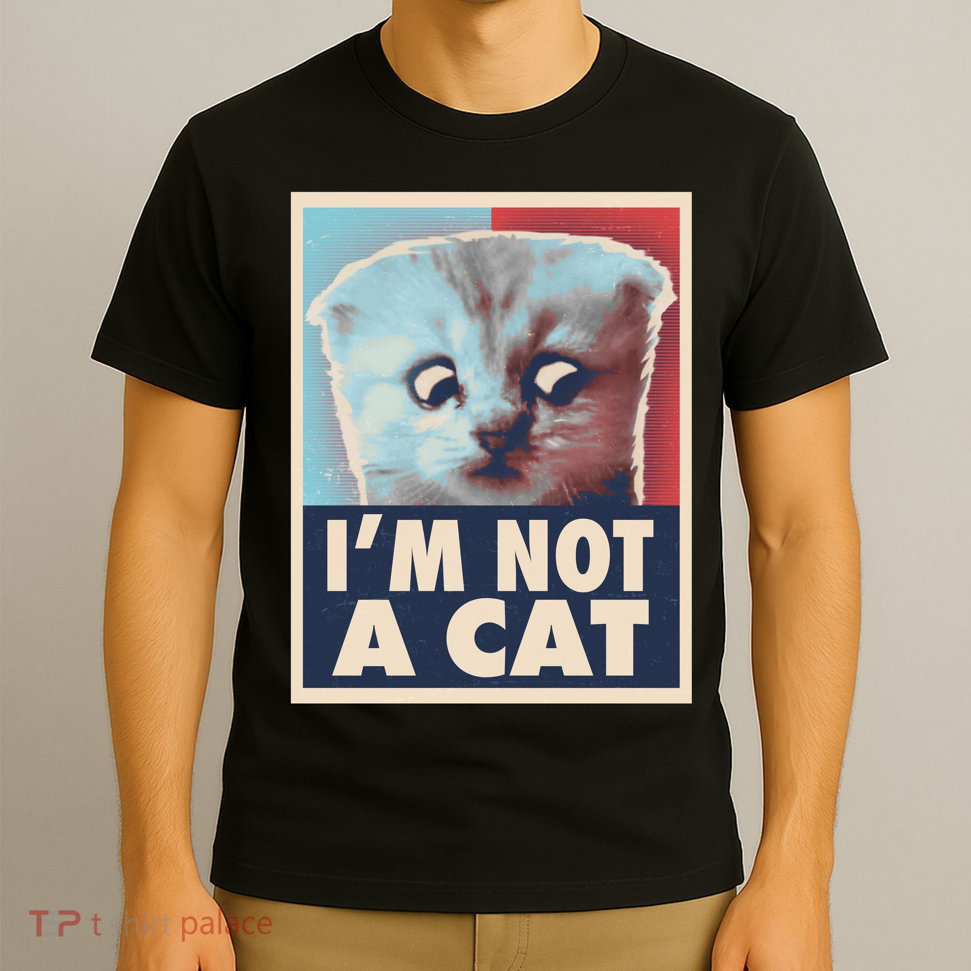 Funny Vintage I'm Not A Cat Zoom Lawyer Cat Meme T-Shirt