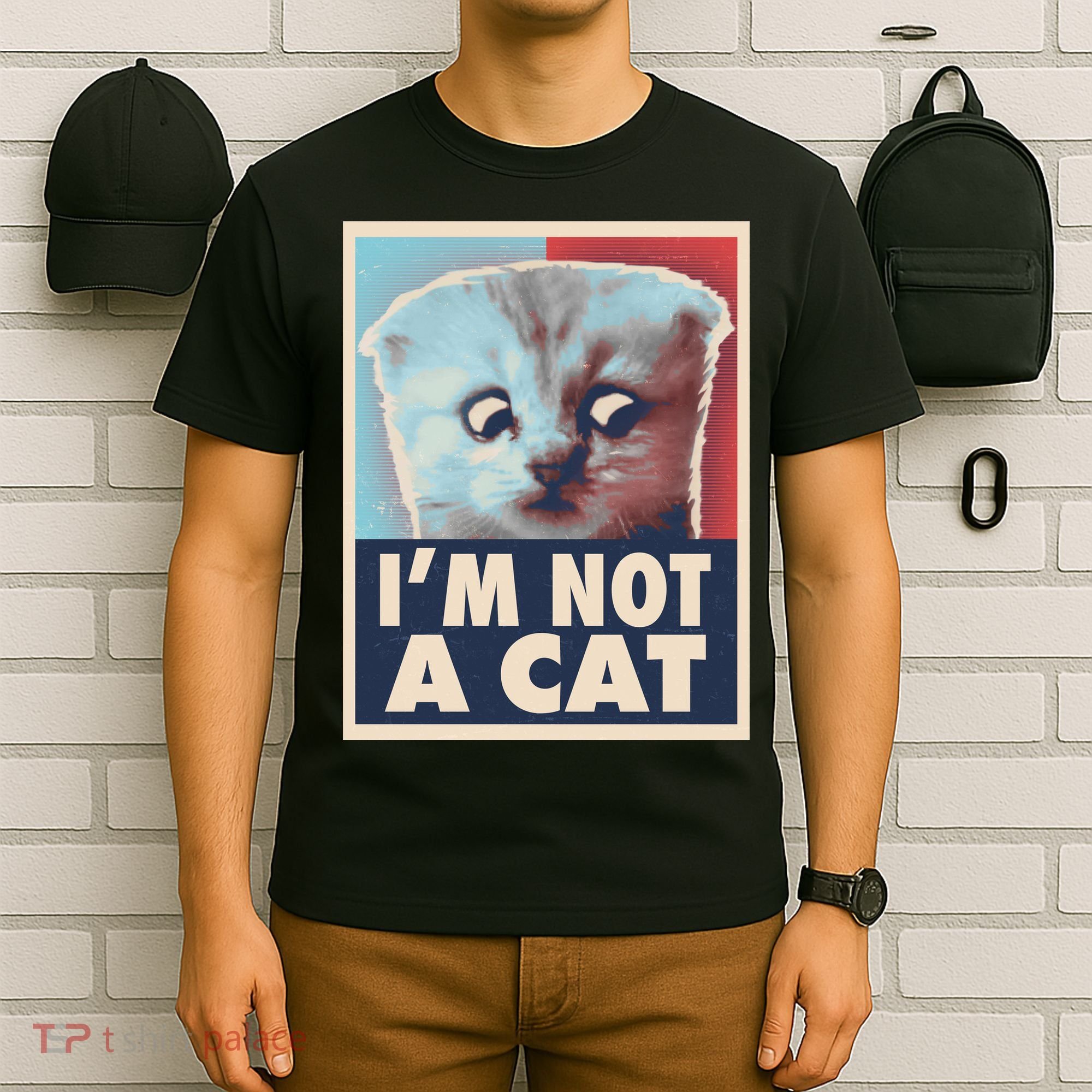 Funny Vintage I'm Not A Cat Zoom Lawyer Cat Meme T-Shirt