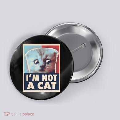 Funny Vintage I'm Not A Cat Zoom Lawyer Cat Meme Button