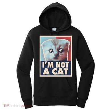 Funny Vintage I'm Not A Cat Zoom Lawyer Cat Meme Women's Hoodie