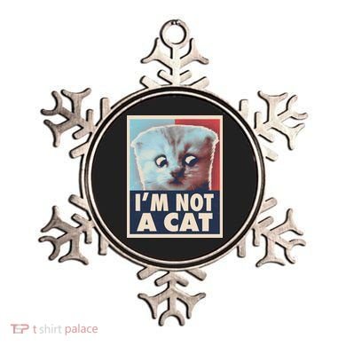 Funny Vintage I'm Not A Cat Zoom Lawyer Cat Meme Ornament