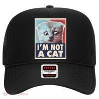 Funny Vintage I'm Not A Cat Zoom Lawyer Cat Meme Hat thumb 0