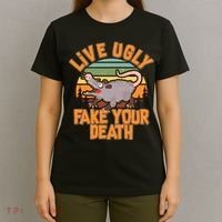 Funny Vintage Live Ugly Fake Your Death T-Shirt thumb 4