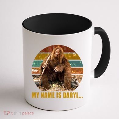 Funny Vintage My Name is Daryl Big Foot Coffee Mug back