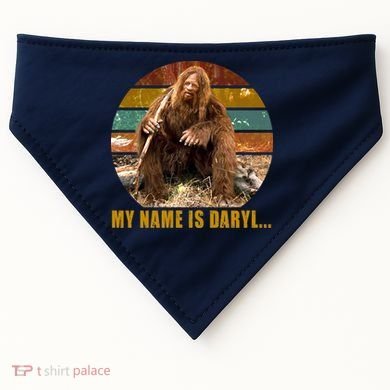Funny Vintage My Name is Daryl Big Foot USA-Made Doggie Bandana