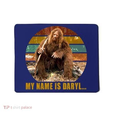 Funny Vintage My Name is Daryl Big Foot Mousepad