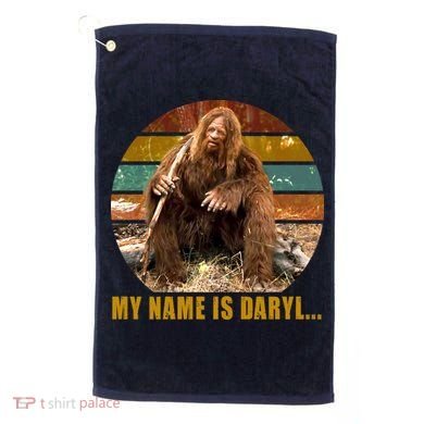 Funny Vintage My Name is Daryl Big Foot Golf Towel