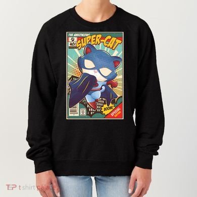 Funny Vintage The Ameowzing Super-Cat Comic Cover Women's Sweatshirt