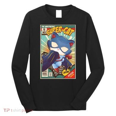 Funny Vintage The Ameowzing Super-Cat Comic Cover Long Sleeve Shirt