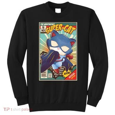 Funny Vintage The Ameowzing Super-Cat Comic Cover Sweatshirt