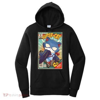 Funny Vintage The Ameowzing Super-Cat Comic Cover Women's Hoodie