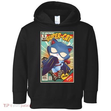 Funny Vintage The Ameowzing Super-Cat Comic Cover Toddler Hoodie