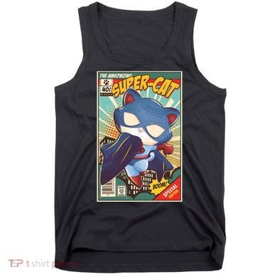 Funny Vintage The Ameowzing Super-Cat Comic Cover Tank Top