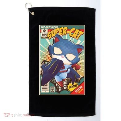 Funny Vintage The Ameowzing Super-Cat Comic Cover Golf Towel