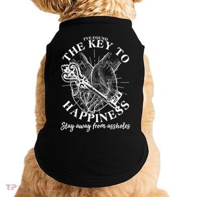 Funny Vintage The Key to Happiness Doggie Tank