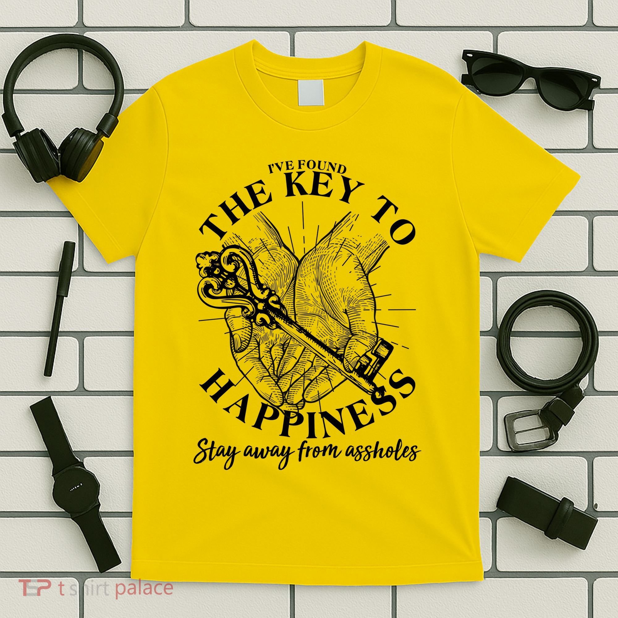 Funny Vintage The Key to Happiness T-Shirt