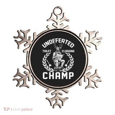 Funny Vintage Undefeated Toilet Clogging Champ Ornament