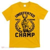 Funny Vintage Undefeated Toilet Clogging Champ T-Shirt thumb 0