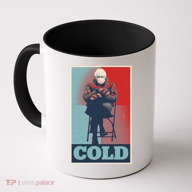 Funny Vintage Vote Cold Poster Bernie Sanders Mitten Meme Coffee Mug