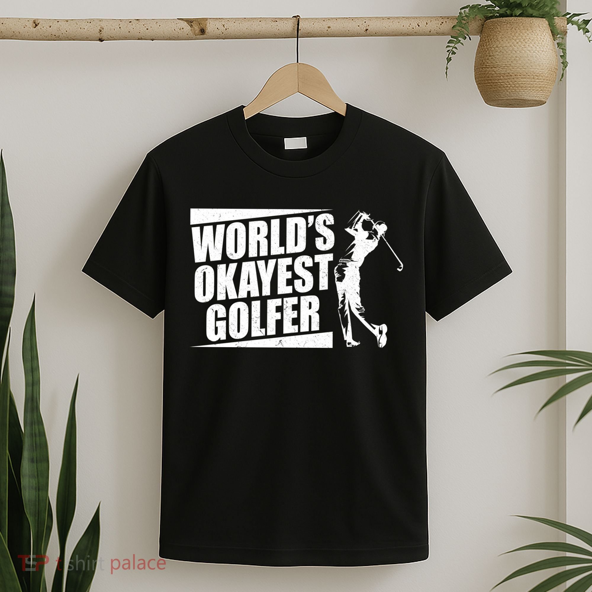 Funny Vintage World's Okayest Golfer T-Shirt
