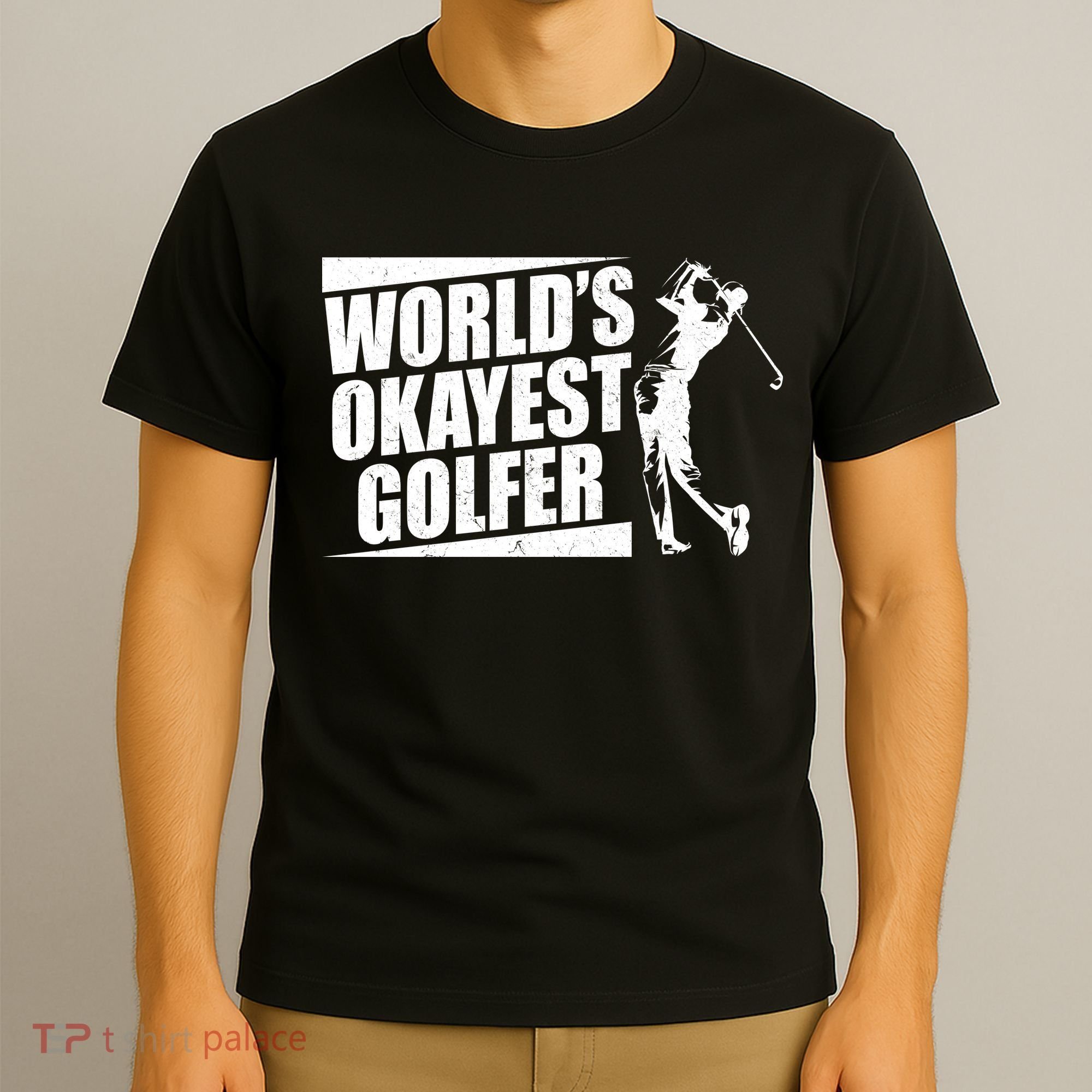 Funny Vintage World's Okayest Golfer T-Shirt
