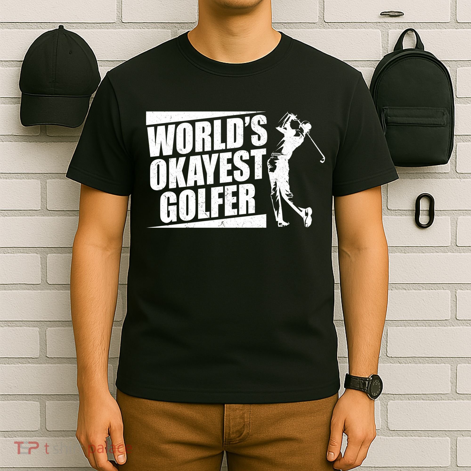 Funny Vintage World's Okayest Golfer T-Shirt