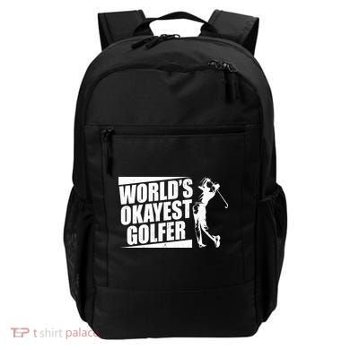 Funny Vintage World's Okayest Golfer Backpack