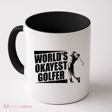 Funny Vintage World's Okayest Golfer Coffee Mug