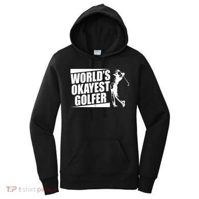 Funny Vintage World's Okayest Golfer Women's Hoodie