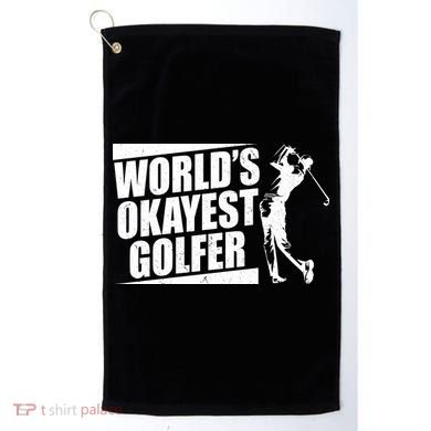 Funny Vintage World's Okayest Golfer Golf Towel