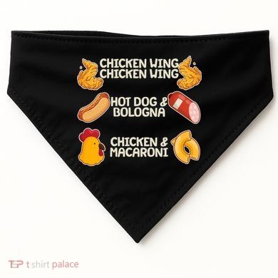 Funny Viral Chicken Wing Song Meme USA-Made Doggie Bandana