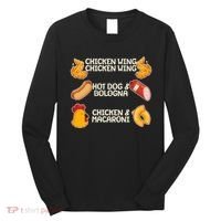 Funny Viral Chicken Wing Song Meme Long Sleeve Shirt thumb 0