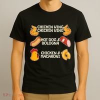 Funny Viral Chicken Wing Song Meme T-Shirt thumb 3
