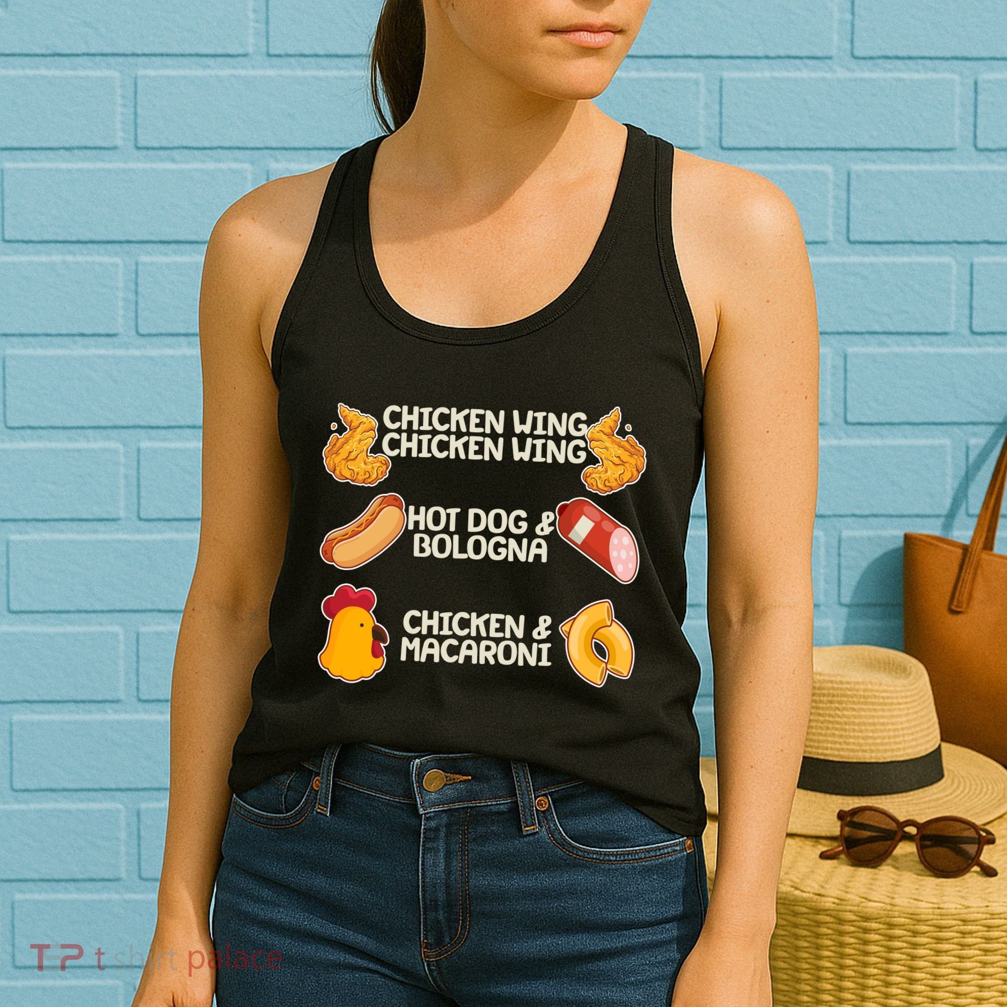 Funny Viral Chicken Wing Song Meme Women's Tank Top