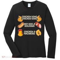 Funny Viral Chicken Wing Song Meme Women's Long Sleeve Shirt thumb 0