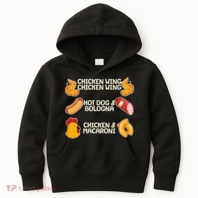 Funny Viral Chicken Wing Song Meme Kids Hoodie