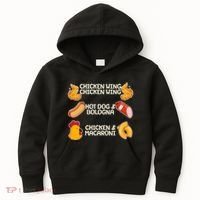Funny Viral Chicken Wing Song Meme Kids Hoodie thumb 0