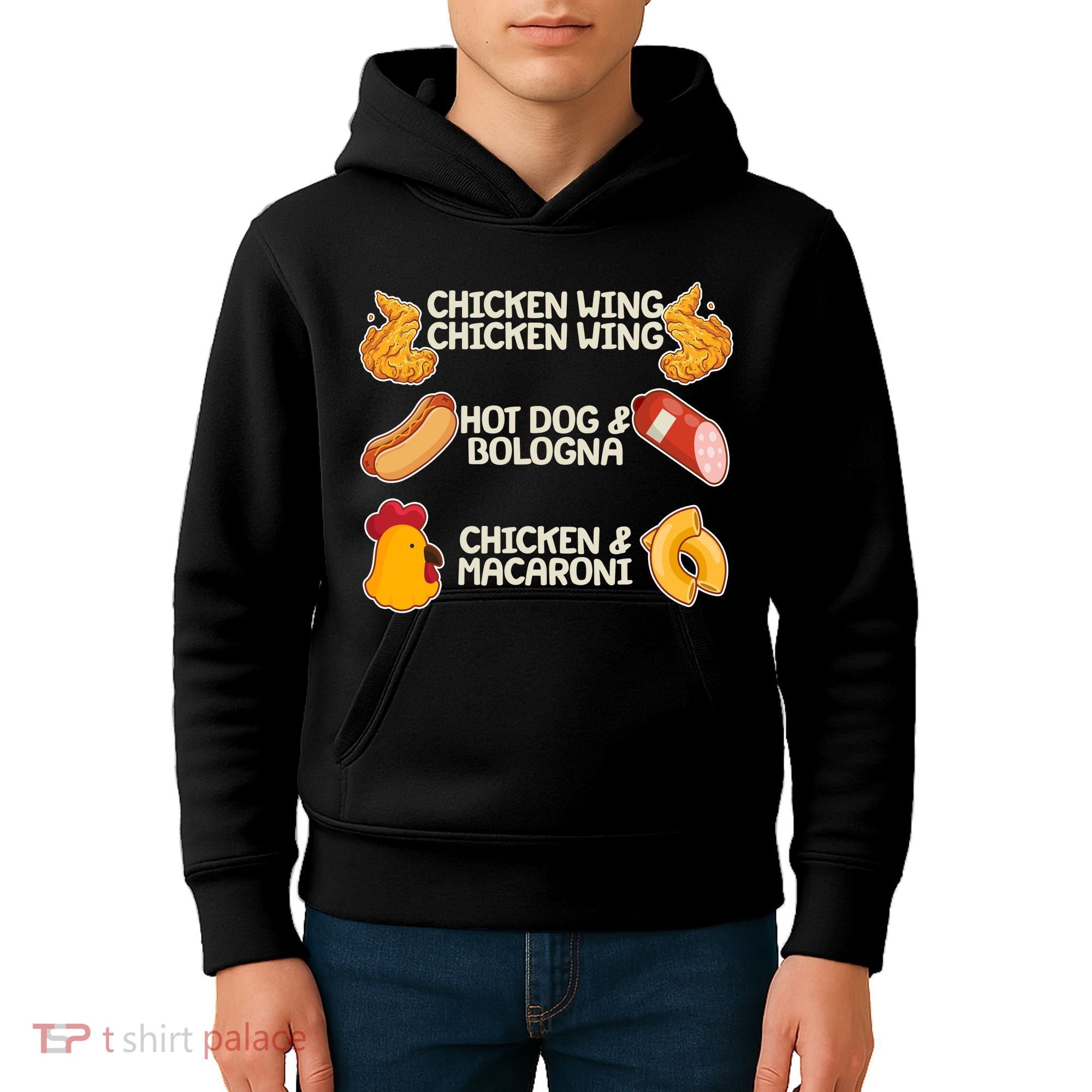 Funny Viral Chicken Wing Song Meme Kids Hoodie