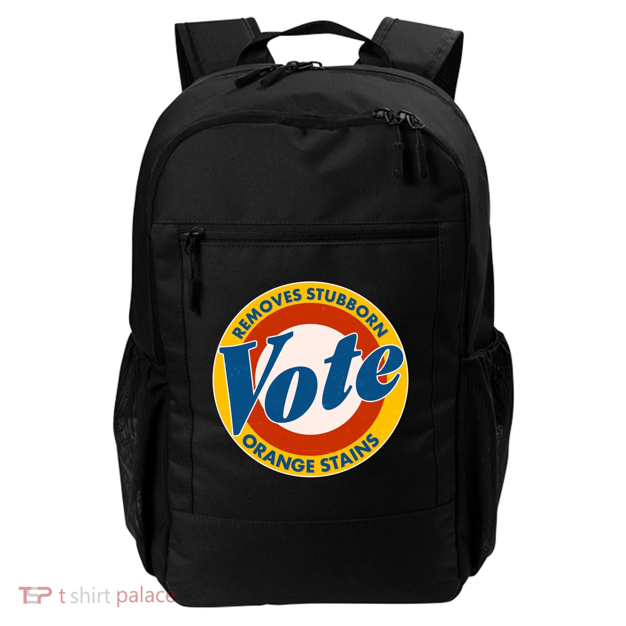 Funny VOTE Removes Stubborn Orange Stains Backpack
